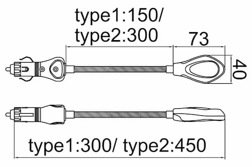 C2-261B LED Map Reading Lamps PLUG(150mm/300mm)