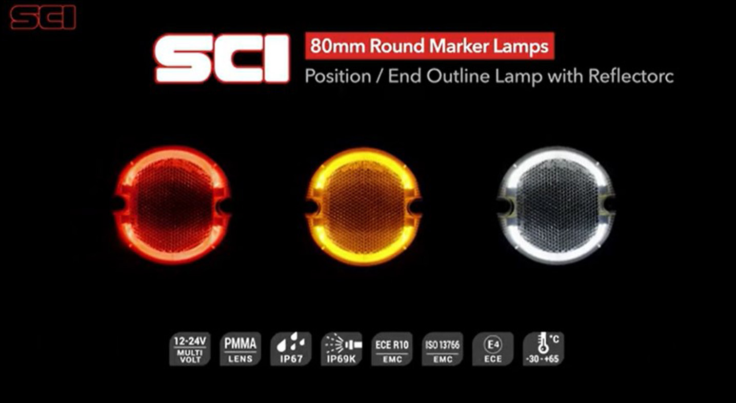 SCI 80mm Round Marker Lamps
