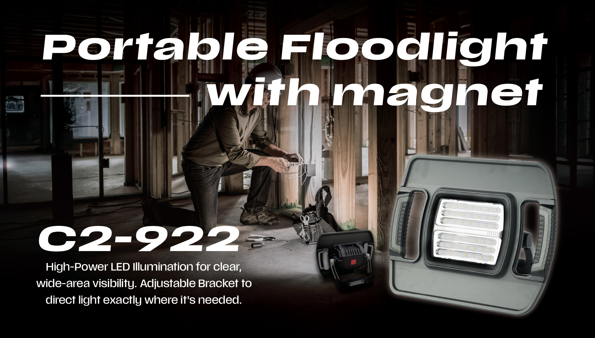 C2-922 Series Portable Floodlights with Magnet