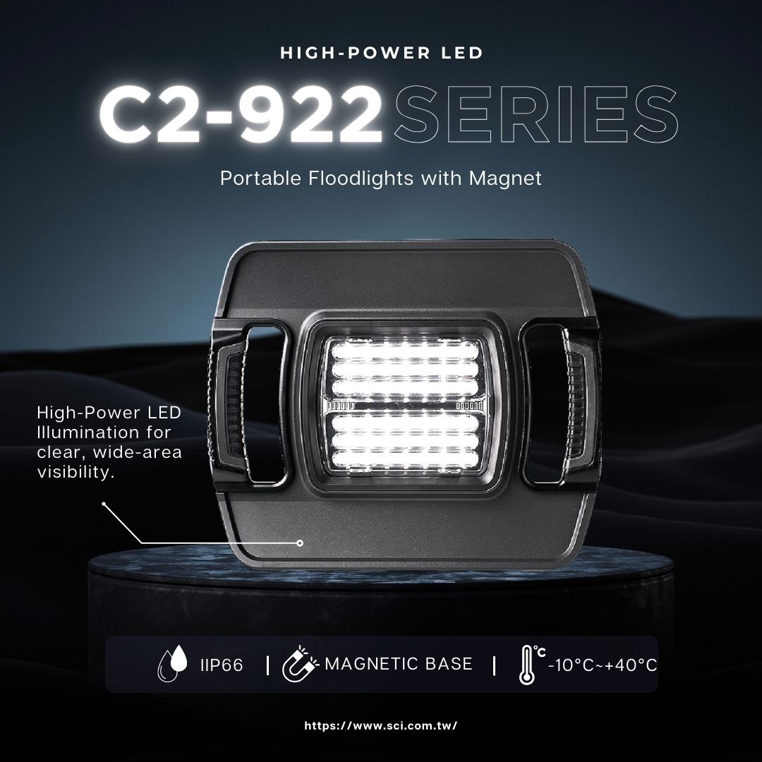 Discover the C2-922 Series Portable Floodlights with Magnet (EM / DM / FM) – durable, portable, and efficient solutions for construction site lighting. Ideal for safe and reliable worksites.