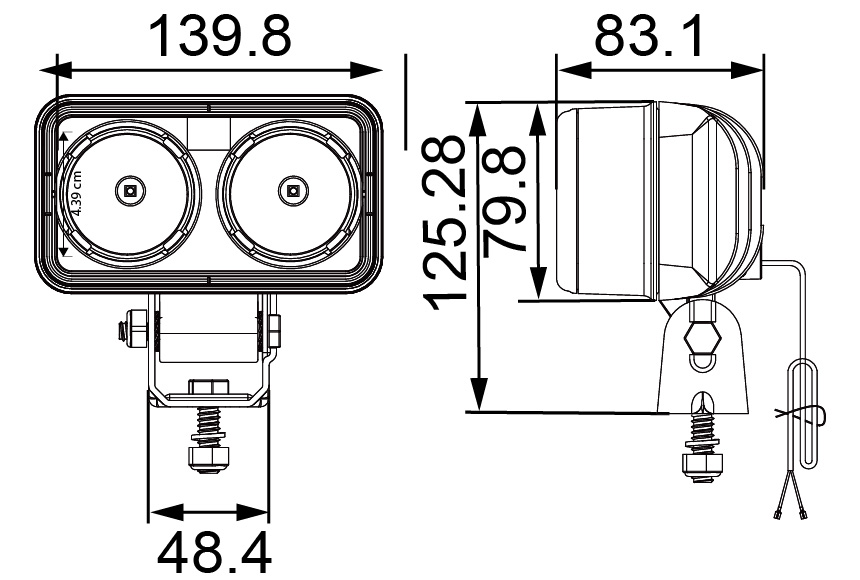 Size Diagram_C2-318 9-64V 青色安全灯