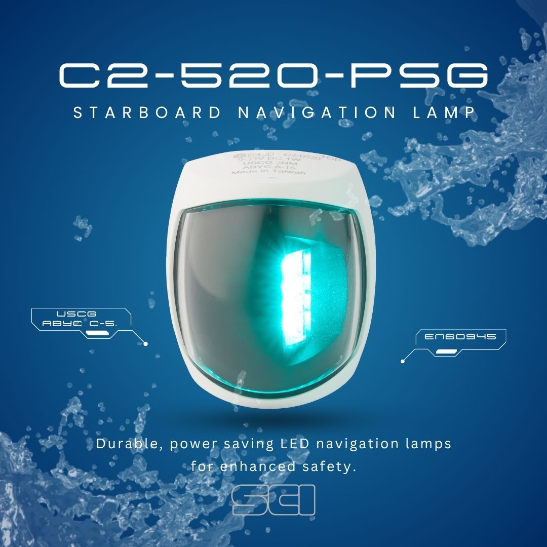 C2-520-PSG 2NM Starboard Navigation Lamp (Green)