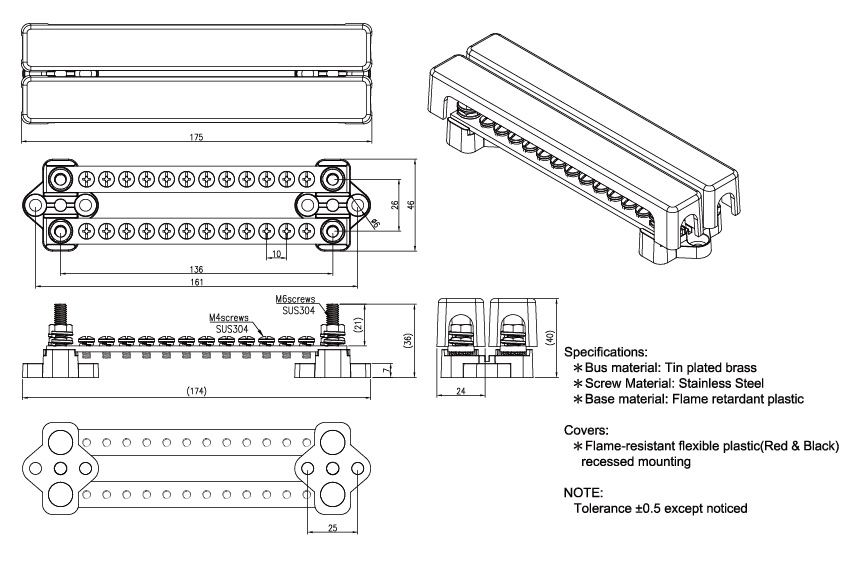 Size Diagram_R2-47-07-212 多用途端子台(24P)