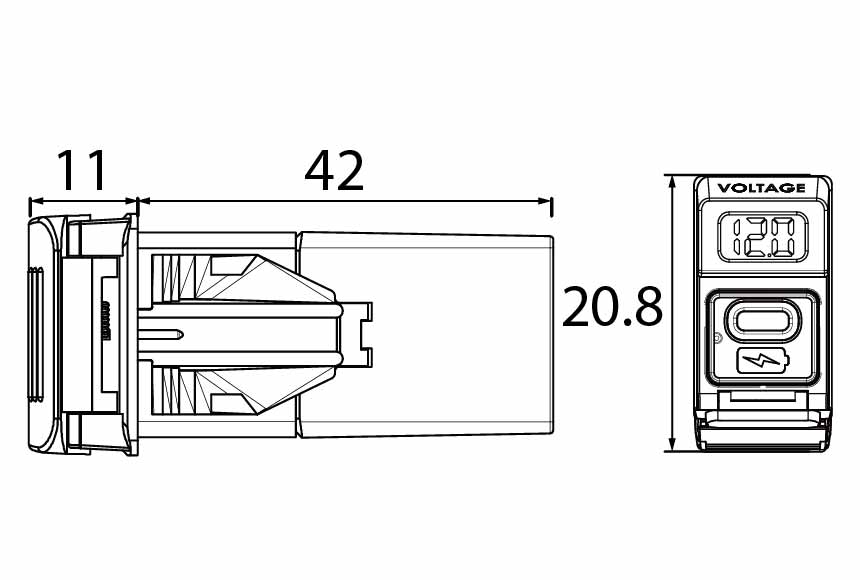 USB Size Diagram_A13-233AC27