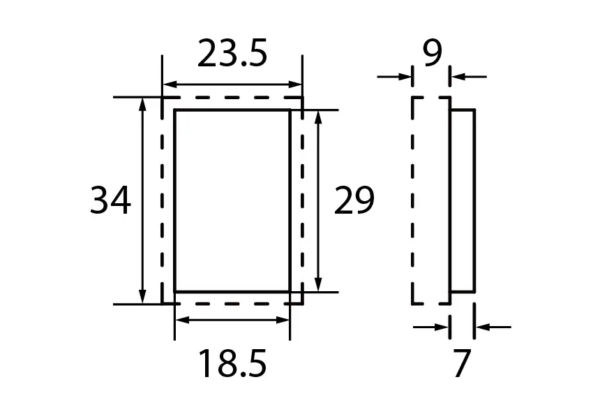 USB Size Diagram_A13-265AC27 Mounting holes