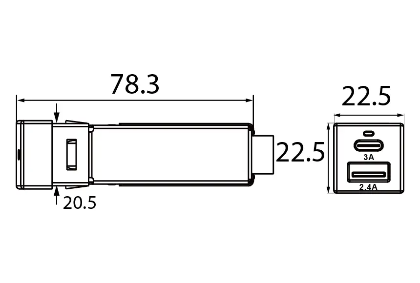 USB Size Diagram_A13-267AC