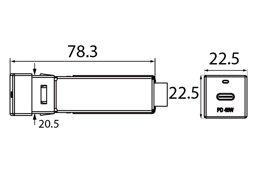 USB Size Diagram_A13-267C45