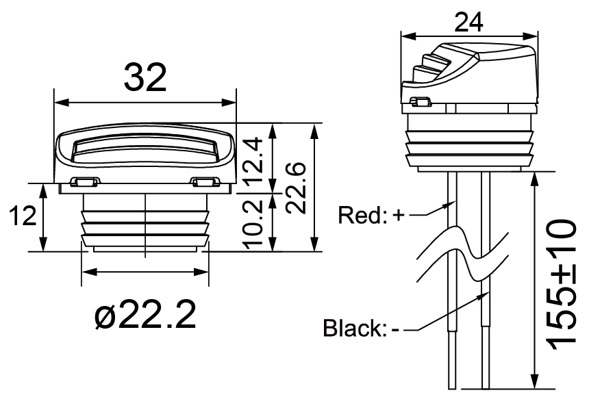 Interior & Exterior Lights Size Diagram_C2-1505A