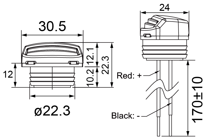 Interior & Exterior Lights Size Diagram_C2-1505B