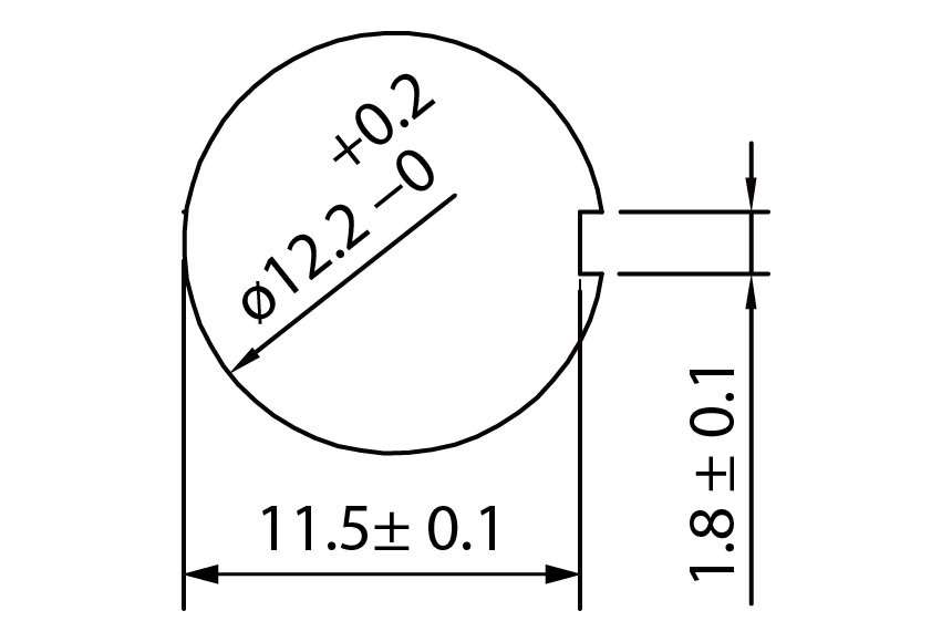Switch Size Diagram_R13-61L4 Mounting holes