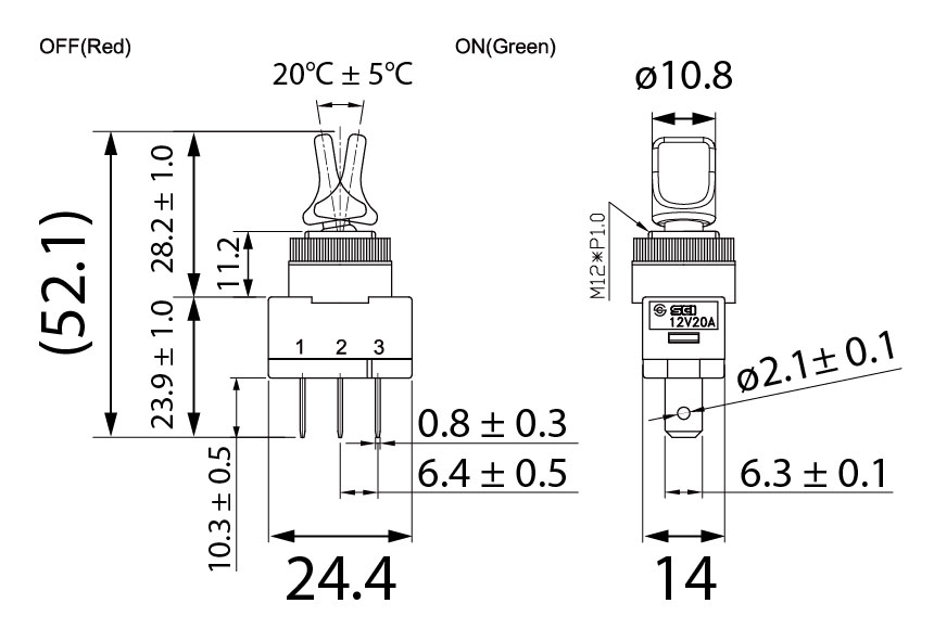 Switch Size Diagram_R13-61L4